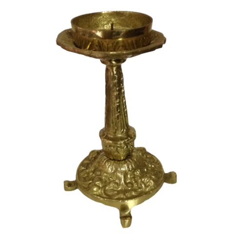 Castiçal Para Velas De 7 Dias Bronze Maravilhoso Pé Lindo