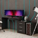 Ver imagem 5 de Mesa Gamer com Regulagem de Altura e Gaveteiro Drx-5000 Preto