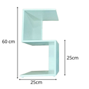 Ver imagem 2 de Mesa De Cabeceira Em S MDF branco 60x25x25 Montado Quarto