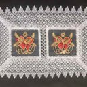 Ver imagem 1 de Caminho de Mesa Retangular 40x135cm Renda Natal 2256 - Rafimex Branco