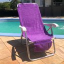 Ver imagem 2 de Praticapa Capa Toalha de Microfibra Com Regulagem Para Banco De Carro Ou Cadeira De Praia Roxo