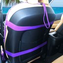 Ver imagem 5 de Praticapa Capa Toalha de Microfibra Com Regulagem Para Banco De Carro Ou Cadeira De Praia Roxo