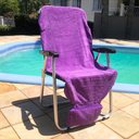 Ver imagem 3 de Praticapa Capa Toalha de Microfibra Com Regulagem Para Banco De Carro Ou Cadeira De Praia Roxo