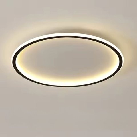 Plafon Halo Orb Redondo Preto 40cm Led 25w 3 em 1 Bivolt