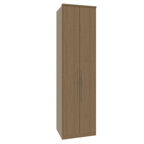 Guarda Roupa Modulado 02 Portas com Prateleiras 245cm Altura Setiba - Carvalho