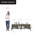 Ver imagem 2 de Rack Sala 100% MDF para TV até 60 Polegadas com Pés em Metalon 164x54x40cm Taupe