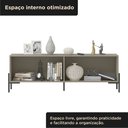 Ver imagem 5 de Rack Sala 100% MDF para TV até 60 Polegadas com Pés em Metalon 164x54x40cm Taupe