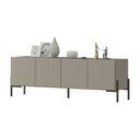 Ver imagem 4 de Rack Sala 100% MDF para TV até 60 Polegadas com Pés em Metalon 164x54x40cm Taupe