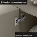Ver mais imagens de Rack Sala 100% MDF para TV até 60 Polegadas com Pés em Metalon 164x54x40cm Taupe