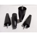 Ver imagem 5 de Kit 12 Pés Cama Box Queen King Size Juvene Preto C/ Porcas