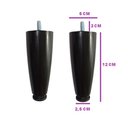 Ver imagem 2 de Kit 12 Pés Cama Box Queen King Size Juvene Preto C/ Porcas