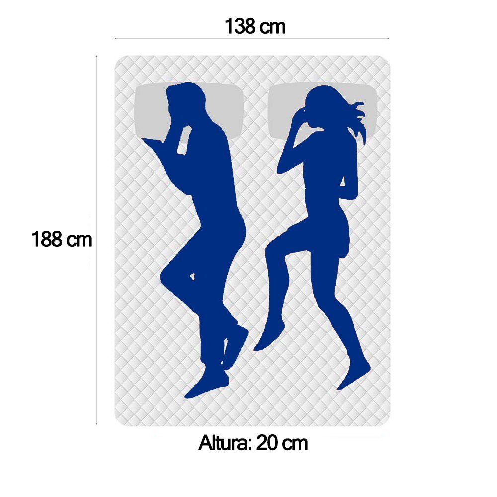 Colchão Casal Ortobom Iso Dupla-Face 138X188X20 Interior Eps Espumas D28 E D33 Pró Aditivadas De Alta Perfor - 4