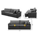 Ver imagem 2 de Sofá Cama Retrátil e Reclinável 2,50m com Molas Karina Veludo Rover & Beato