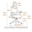 Ver imagem 3 de Cadeira de Escritório Presidente com Encosto Cor:preto