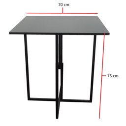 Mesa Prime 4 Cadeiras Quadrada BF Decor Prime Compacta Preto/Preto - 5