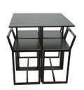 Ver imagem 1 de Mesa Prime 4 Cadeiras Quadrada BF Decor Prime Compacta Preto/Preto