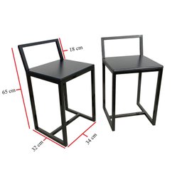 Mesa Prime 4 Cadeiras Quadrada BF Decor Prime Compacta Preto/Preto - 6