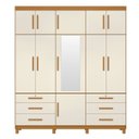 Ver imagem 6 de Guarda Roupa Casal 201cm 11 Portas Thony A02 Off/cinamomo - Mpozenato