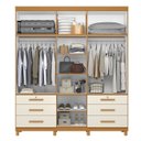 Ver imagem 5 de Guarda Roupa Casal 201cm 11 Portas Thony A02 Off/cinamomo - Mpozenato