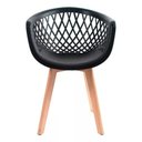 Ver imagem 4 de Kit 6 Cadeira de Jantar Web Pé Wood Modelo Premium Madeira Maciça Original Preto