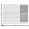 Jogo de Quarto Infantil Completo com Guarda Roupa 4 Portas, Cômoda 1 Porta e Berço Branco - P - 3