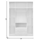 Ver imagem 2 de Jogo de Quarto Infantil Completo com Guarda Roupa 4 Portas, Cômoda 1 Porta e Berço Branco - P