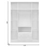 Jogo de Quarto Infantil Completo com Guarda Roupa 4 Portas, Cômoda 1 Porta e Berço Branco - P - 2