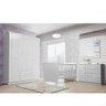 Jogo de Quarto Infantil Completo com Guarda Roupa 4 Portas, Cômoda 1 Porta e Berço Branco - P - 1