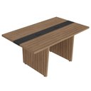 Ver imagem 6 de Mesa de Reunião para Escritório com 02 Tomadas 179cm Unik A02 Nogal Preto - Lyam Decor