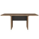 Ver imagem 3 de Mesa de Reunião para Escritório com 02 Tomadas 179cm Unik A02 Nogal Preto - Lyam Decor