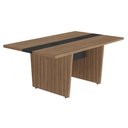 Ver imagem 1 de Mesa de Reunião para Escritório com 02 Tomadas 179cm Unik A02 Nogal Preto - Lyam Decor