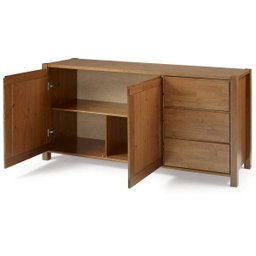 Conjunto Mesa com 2 Bancos e Buffet Madeira Maciça Primavera Cabecasa MadeiraMadeira - 11