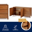 Ver mais imagens de Conjunto Mesa com 2 Bancos e Buffet Madeira Maciça Primavera CabeCasa MadeiraOriginals Marrom