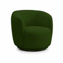 Ver imagem 7 de Poltrona Decorativa Sala de Estar Melissa Giratória Linho Verde M1 - Monari Design