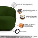 Ver imagem 6 de Poltrona Decorativa Sala de Estar Melissa Giratória Linho Verde M1 - Monari Design
