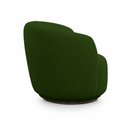Ver imagem 2 de Poltrona Decorativa Sala de Estar Melissa Giratória Linho Verde M1 - Monari Design