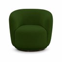 Ver imagem 5 de Poltrona Decorativa Sala de Estar Melissa Giratória Linho Verde M1 - Monari Design