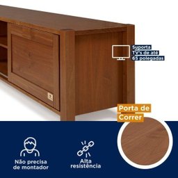 Conjunto Rack e Buffet Madeira Maciça Primavera Cabecasa Madeiramadeira - 6