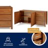 Conjunto Rack e Buffet Madeira Maciça Primavera Cabecasa Madeiramadeira - 5