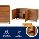 Ver imagem 5 de Conjunto Rack e Buffet Madeira Maciça Primavera CabeCasa MadeiraOriginals Marrom