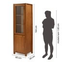 Ver imagem 3 de Conjunto Rack e Cristaleira Madeira Maciça Primavera CabeCasa MadeiraOriginals Marrom