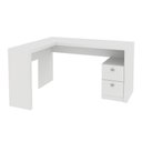 Ver imagem 2 de Escrivaninha/Mesa Escritório De Canto Com 2 Gavetas Multimóveis Vcr25032 Branco Branco