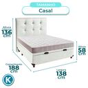 Ver imagem 3 de Kit Cama Box Bau + Cabeceira + Colchão Casal D23 - D23 - Inducol
