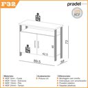 Ver imagem 3 de Armário com 2 Portas Estilo Industrial 89,5cm 100% Mdf F32 Pradel Móveis-freijó/preto Fosco