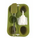 Ver imagem 1 de Kit Conjunto Forma de Silicone Bolo Saco Confeiteiro Bicos