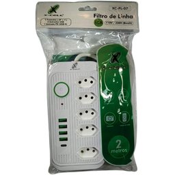 Filtro de Linha 5 Tomadas+usb 10a 2m - 3