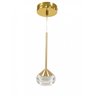 Pendente Metal Dourado e Acrílico Transparente Led 5W 3500K Bivolt - 1
