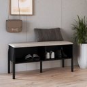 Ver imagem 4 de Conjunto Sapateira Banco Estofada e Prateleira Pé Madeira Oslo