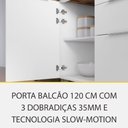Ver imagem 2 de Cozinha 7 Peças Marquesa 7 Portas 7 Gavetas 350cm Mdf Nesher Branca / Nature