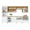 Ver imagem 6 de Cozinha 7 Peças Marquesa 7 Portas 7 Gavetas 350cm Mdf Nesher Branca / Nature